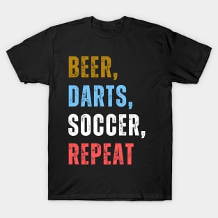 Beer Darts Soccer Repeat T-Shirt